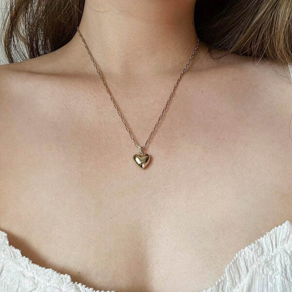 Puffed Heart Necklace - Lev | Ana Luisa Jewelry