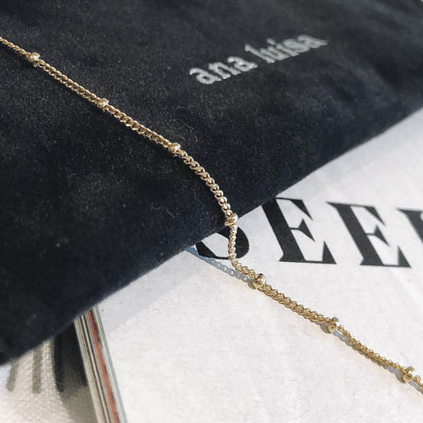 Small Ball Chain Necklace Ana Gold Ana Luisa Jewelry