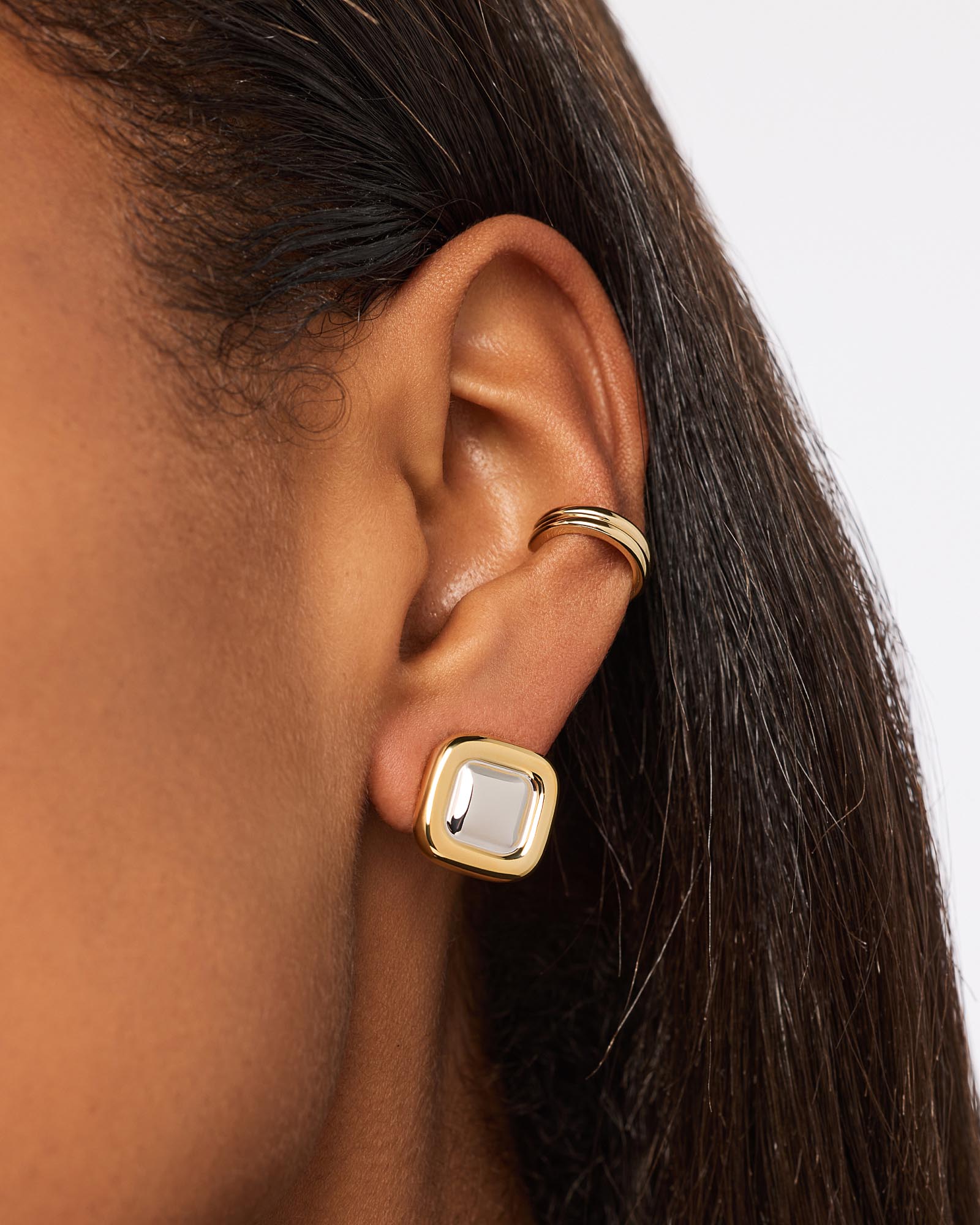 Clara Studs Two Tone - Shop the look