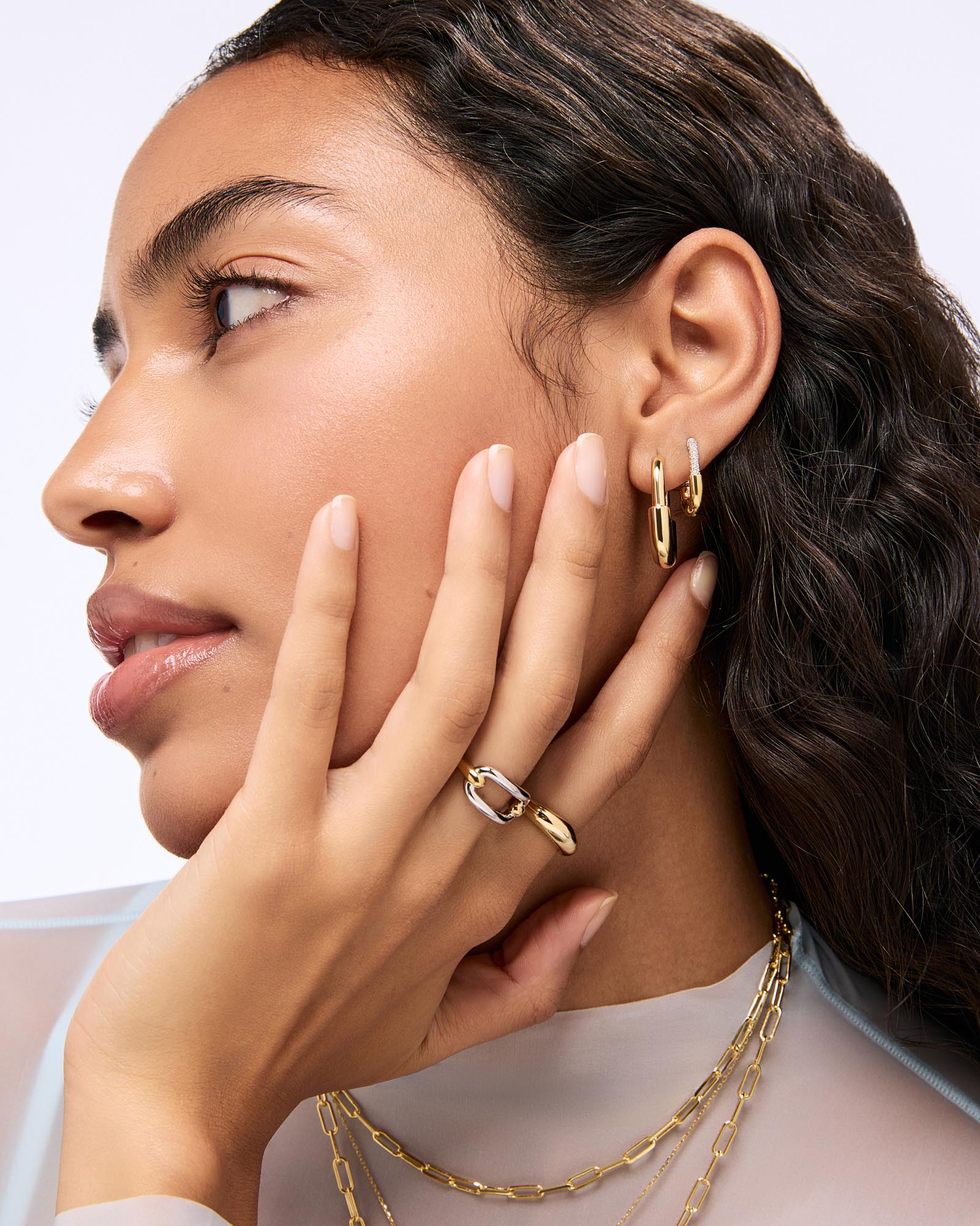 Gold Hoops - Brynley Hoops Large - Shop the Look