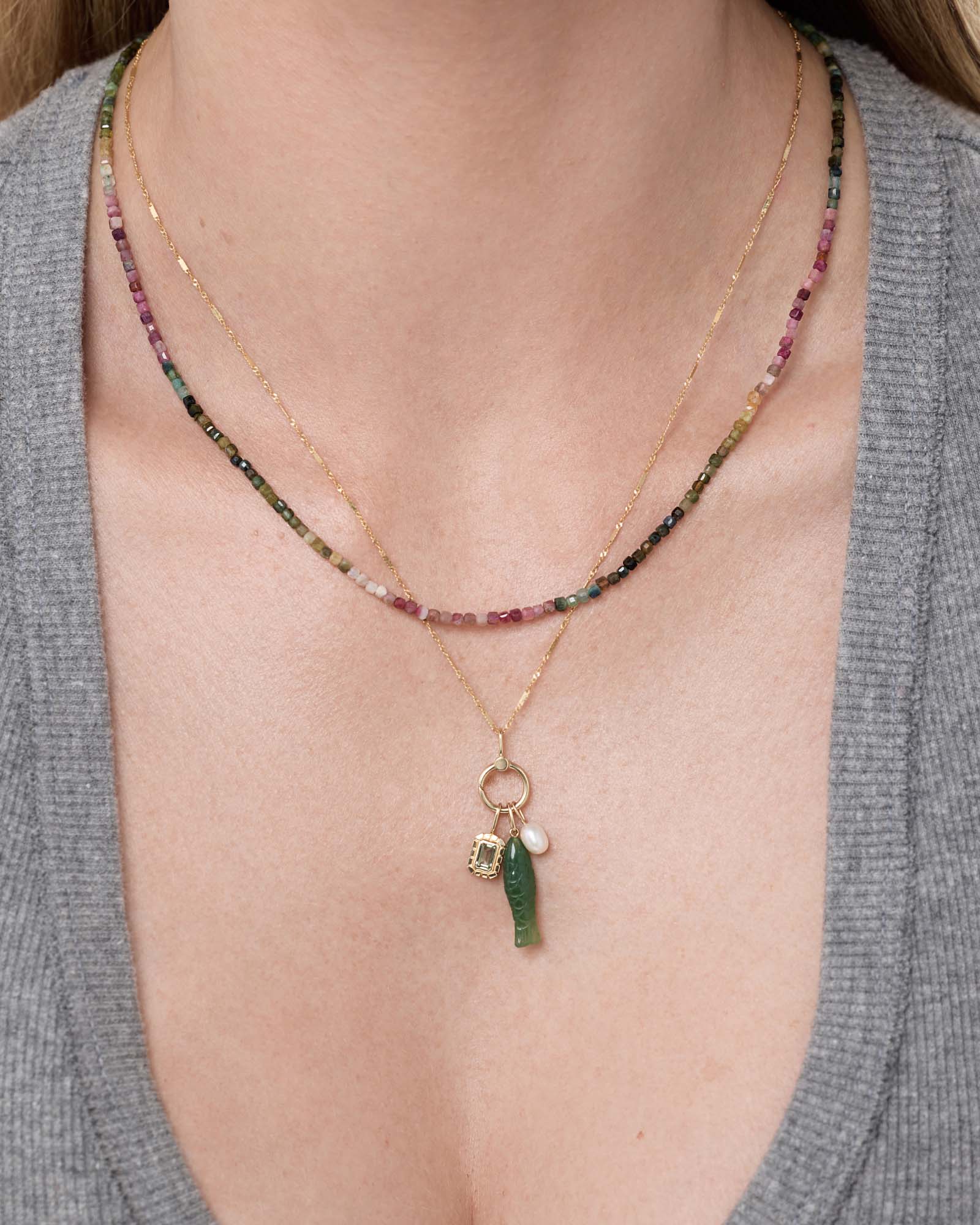 Gemstone Fish Necklace - Shop the look