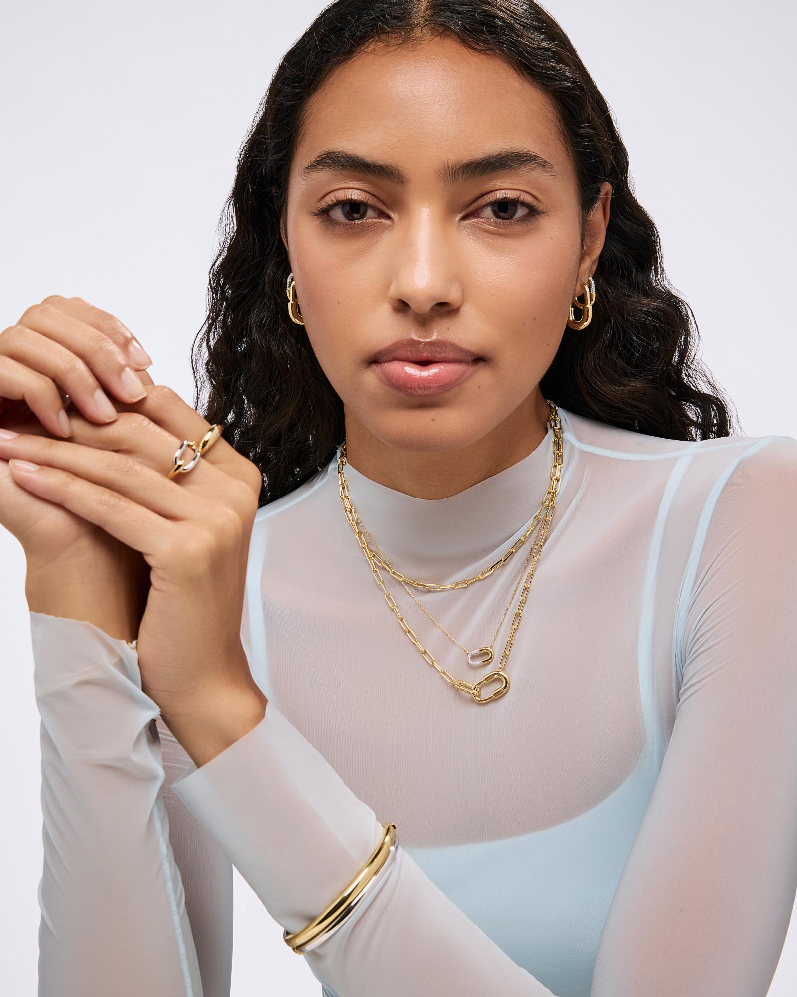 Bangle Bracelet - Brynley Two Tone - Shop the Look