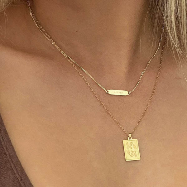 Engravable Gold Bar Necklace - ID Slim | Ana Luisa Jewelry