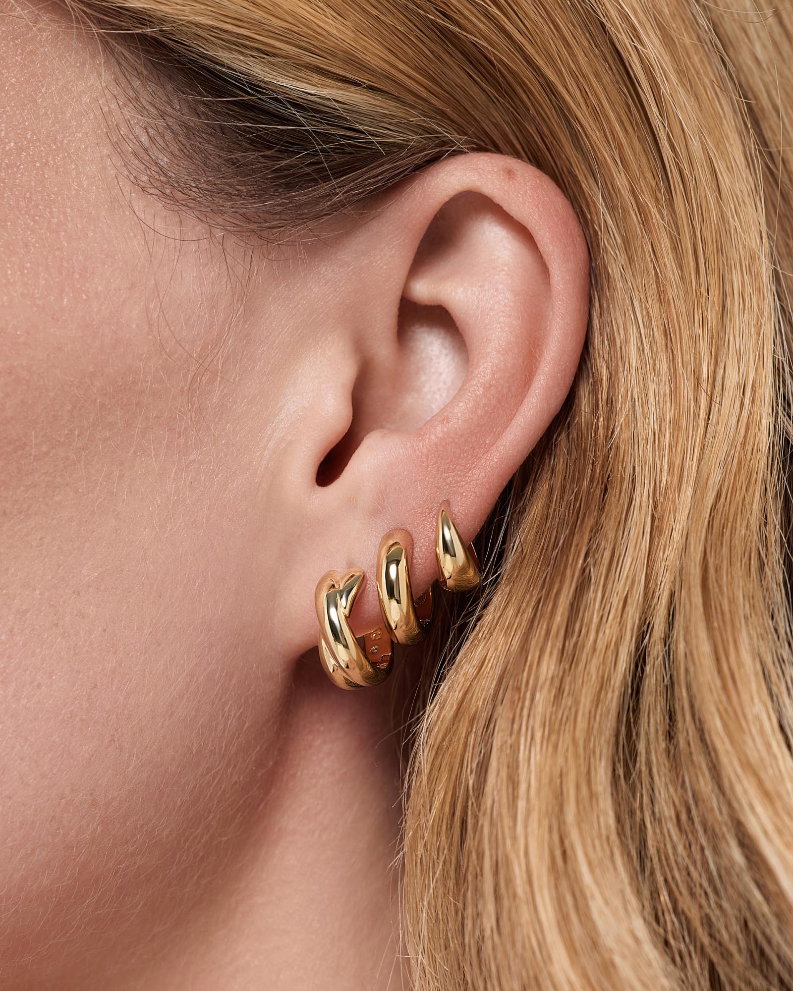 Violet Huggie Hoops - Shop the look