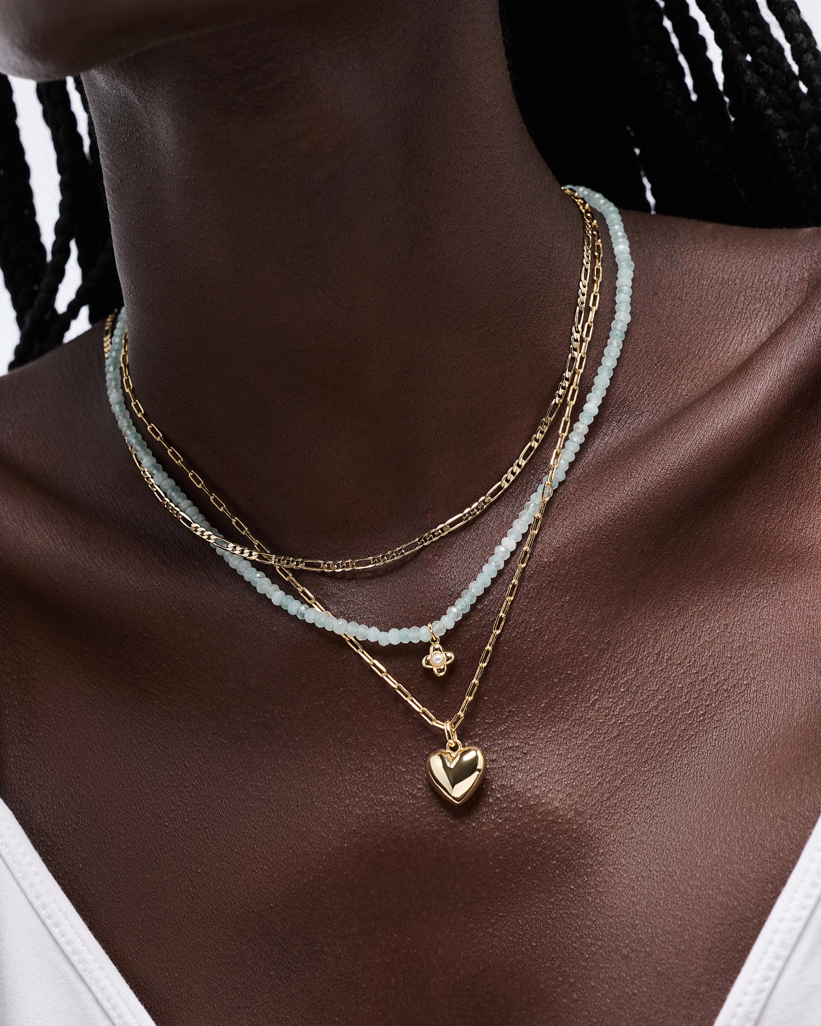 Liora Blue Jade Bead Necklace - Shop the look