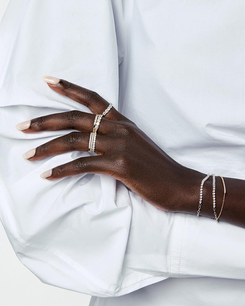 MTO Solid White Gold - Half Eternity Diamond Ring (1/4 ctw) - Shop the Look