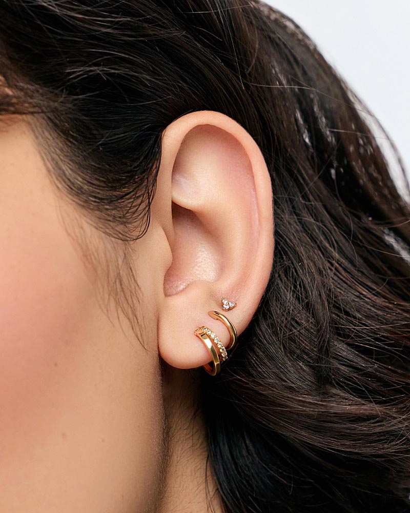 Get a double-pierced look minus the commitment with these dainty