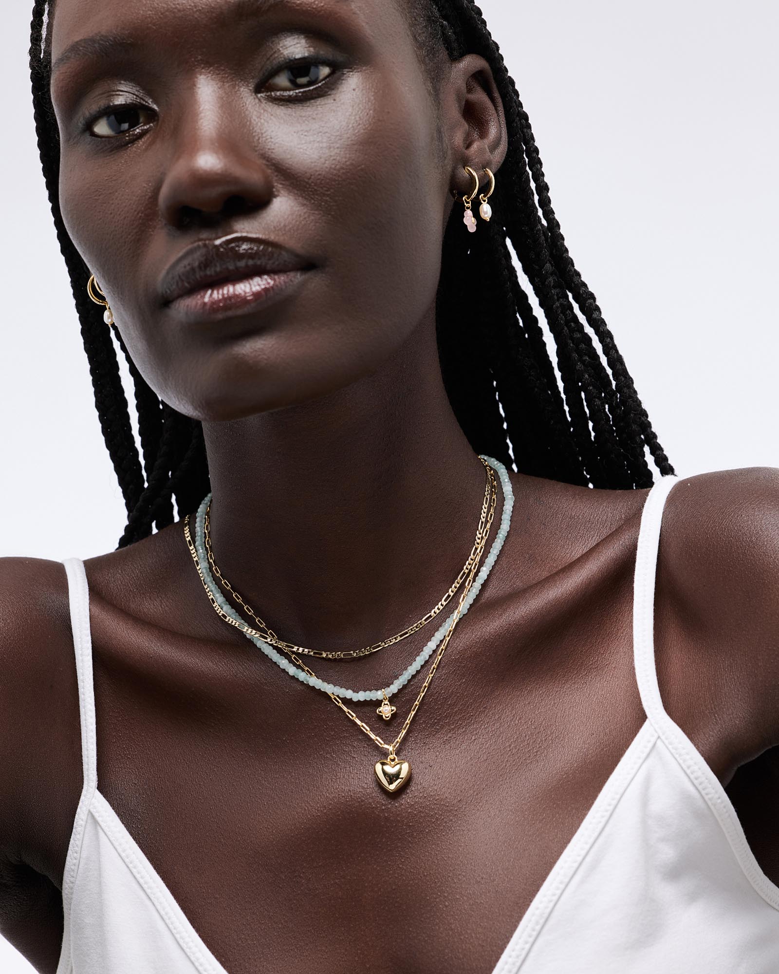 Liora Hoops Rose Quartz - Shop the look
