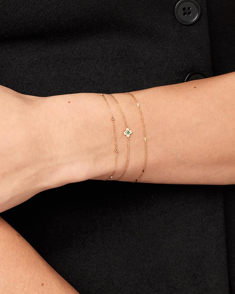 Emerald Mini Flower Bracelet - Shop the look