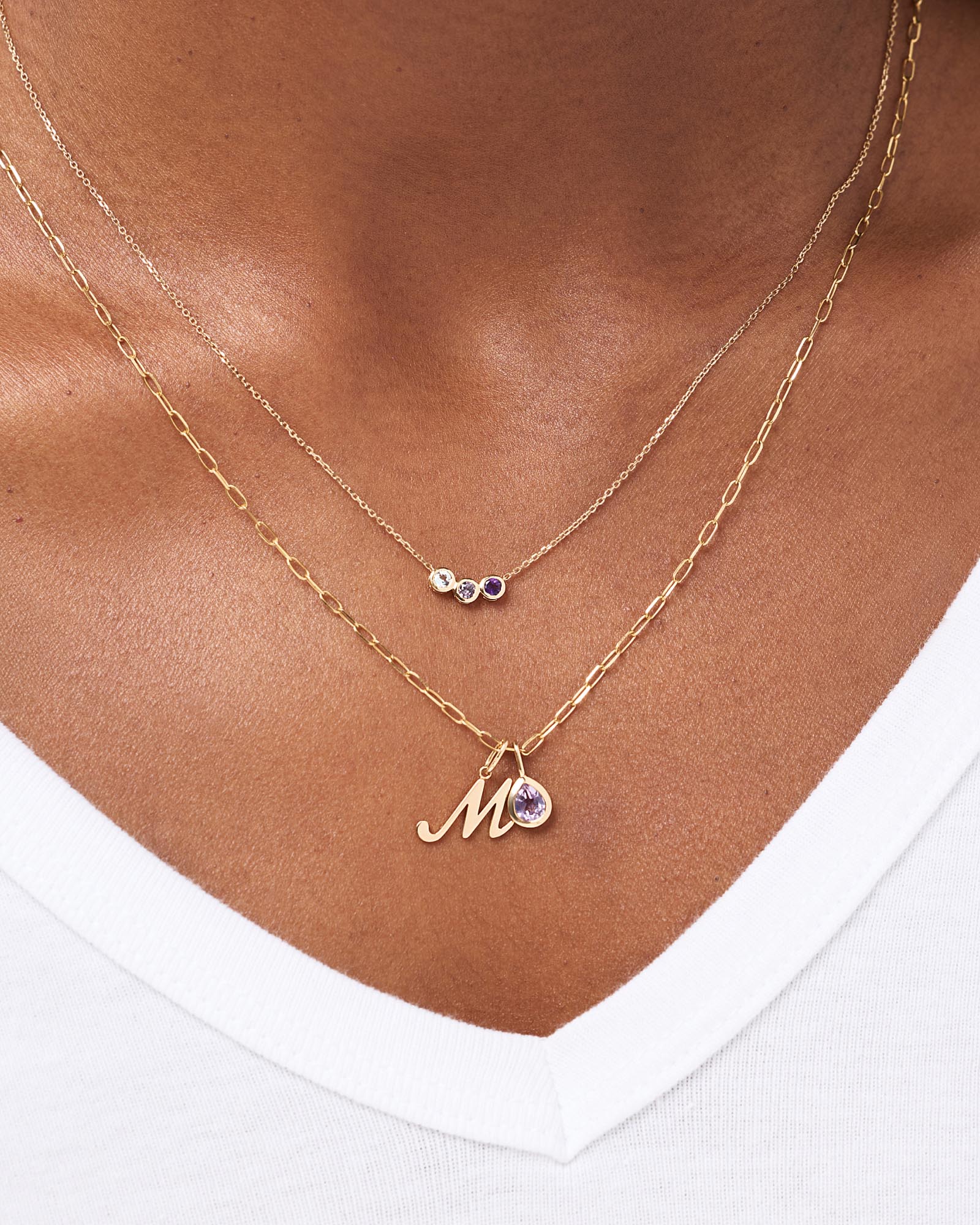 3 Stone Birthstone Necklace - Shop the look