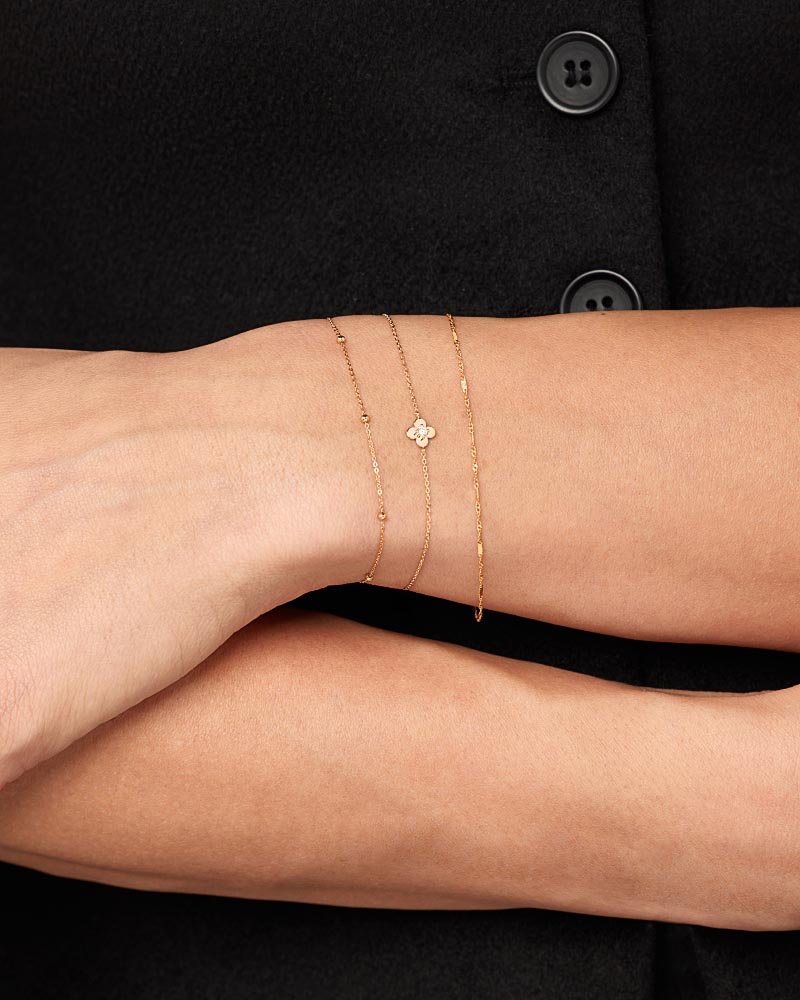 Diamond Mini Flower Bracelet - Shop the look