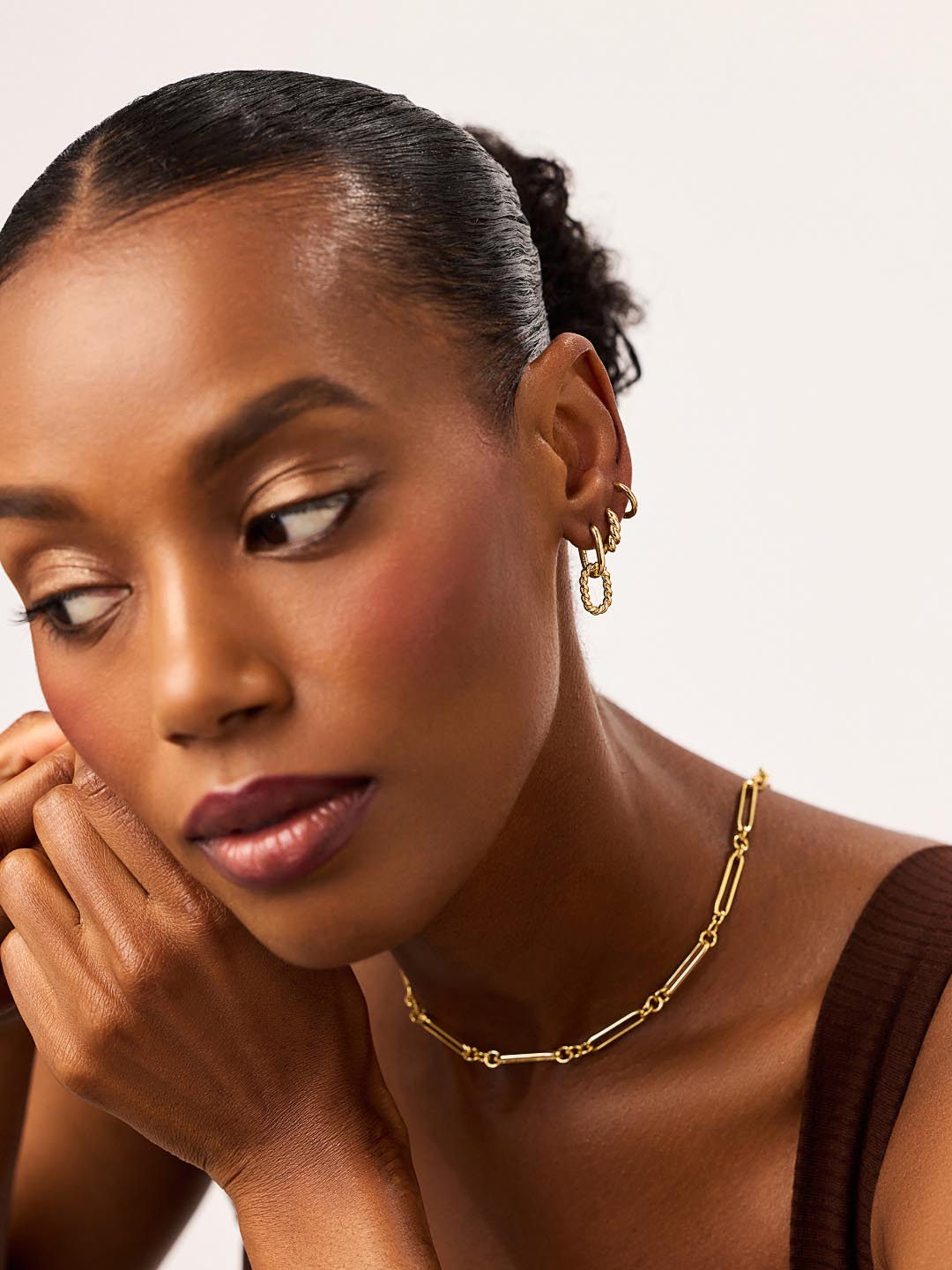 Gold Drop Earrings - Ash Double Mini | Ana Luisa | Online