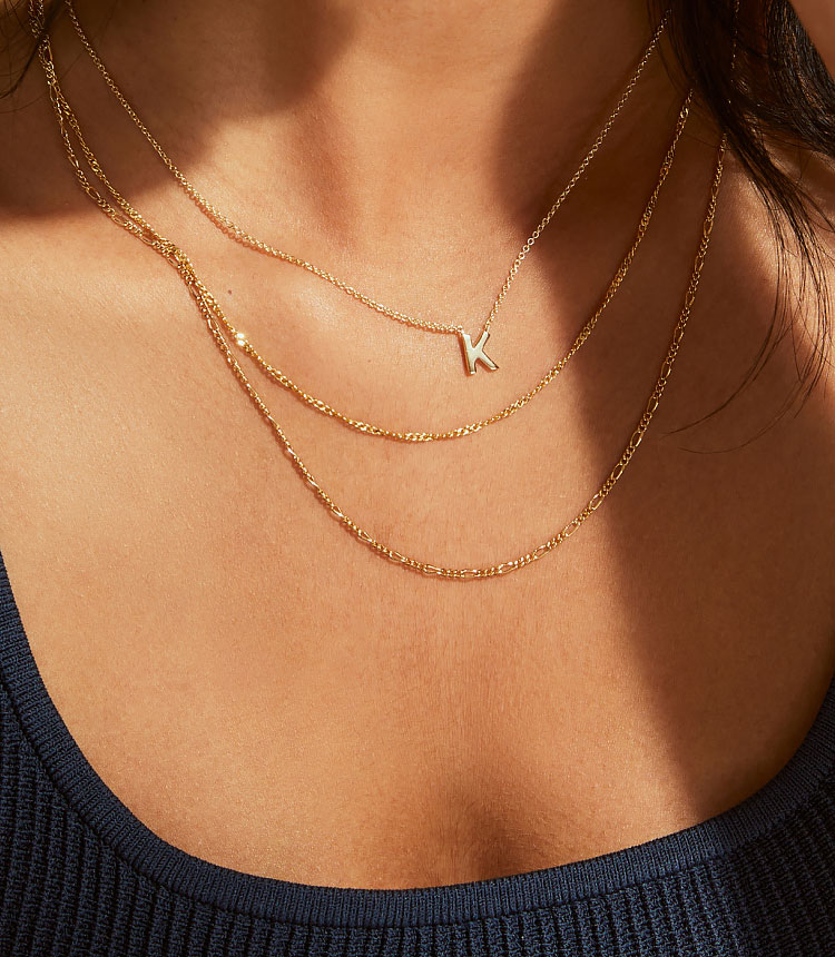 thin gold layered necklaces