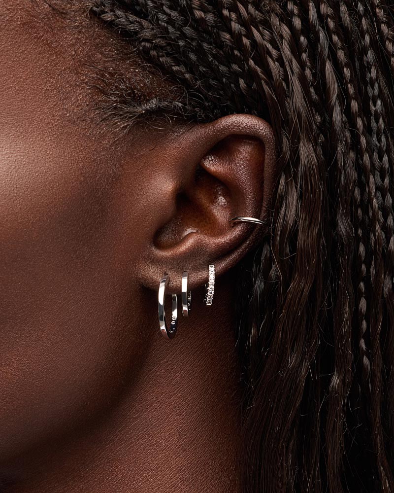 Huggie Hoops Silver - Shop the Look