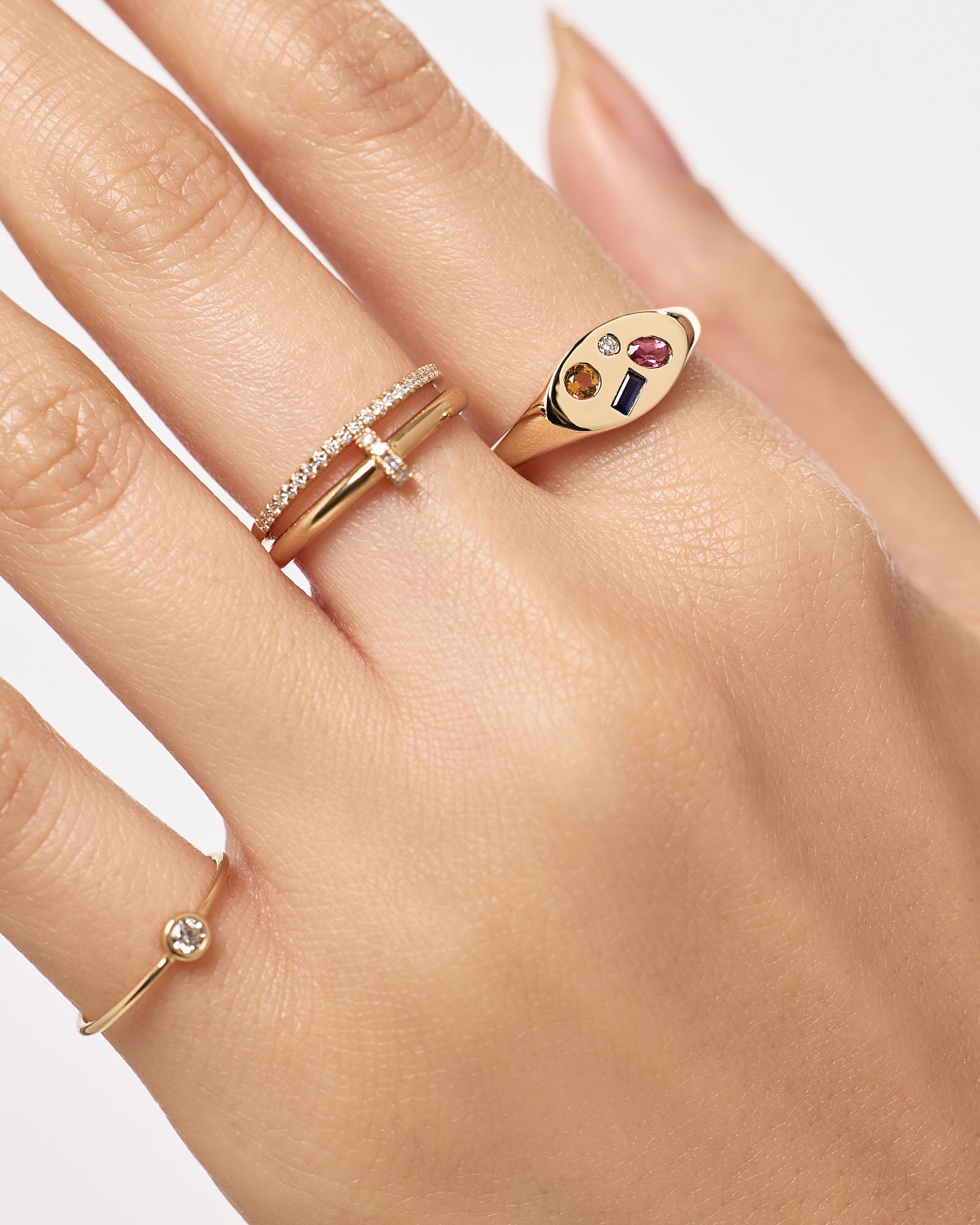 4 Stone Signature Signet Ring - Shop the look