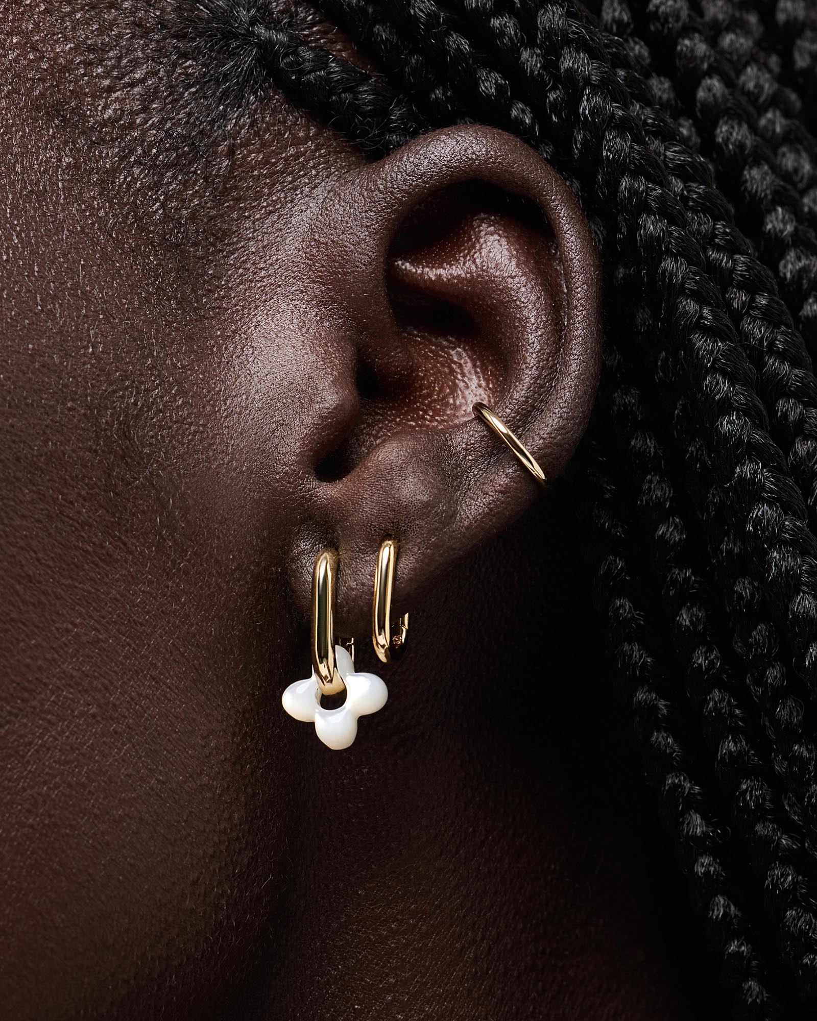 Cassia Hoops Mother of Pearl - Shop the look
