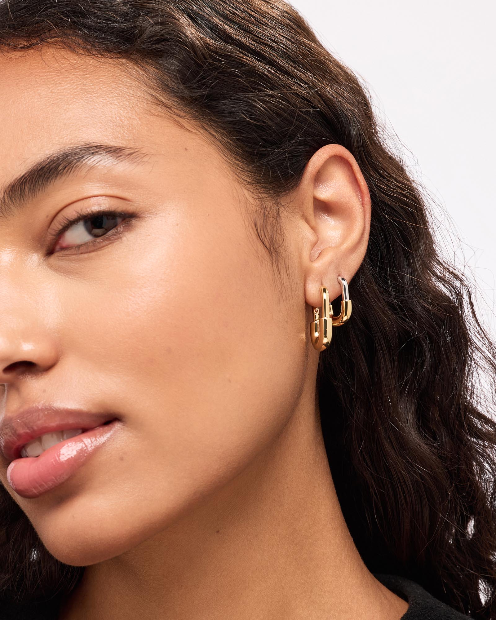 Brynley Hoops Two Tone - Shop the look