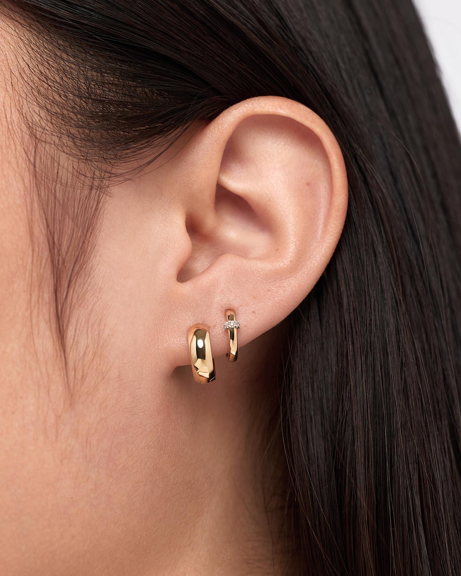 Diamond Link Huggie Hoops - Shop the look