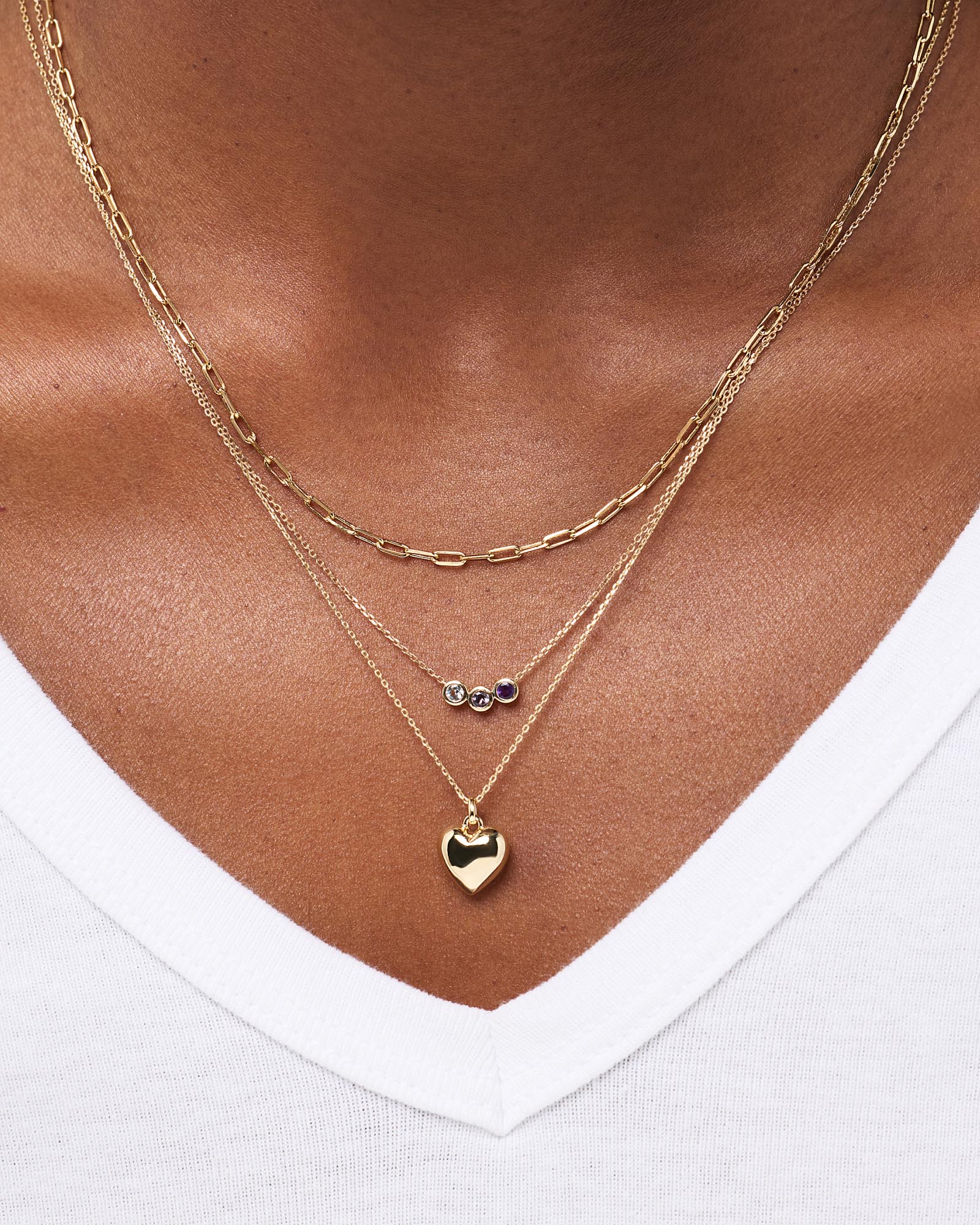 3 Stone Birthstone Necklace - Shop the look