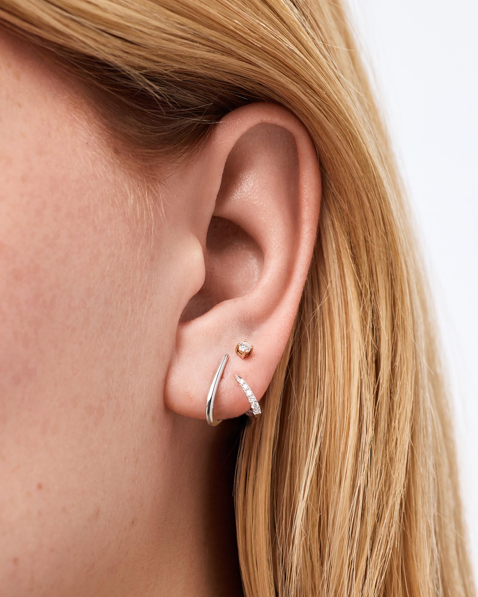 Diamond Aurora Huggie Studs - Shop the look