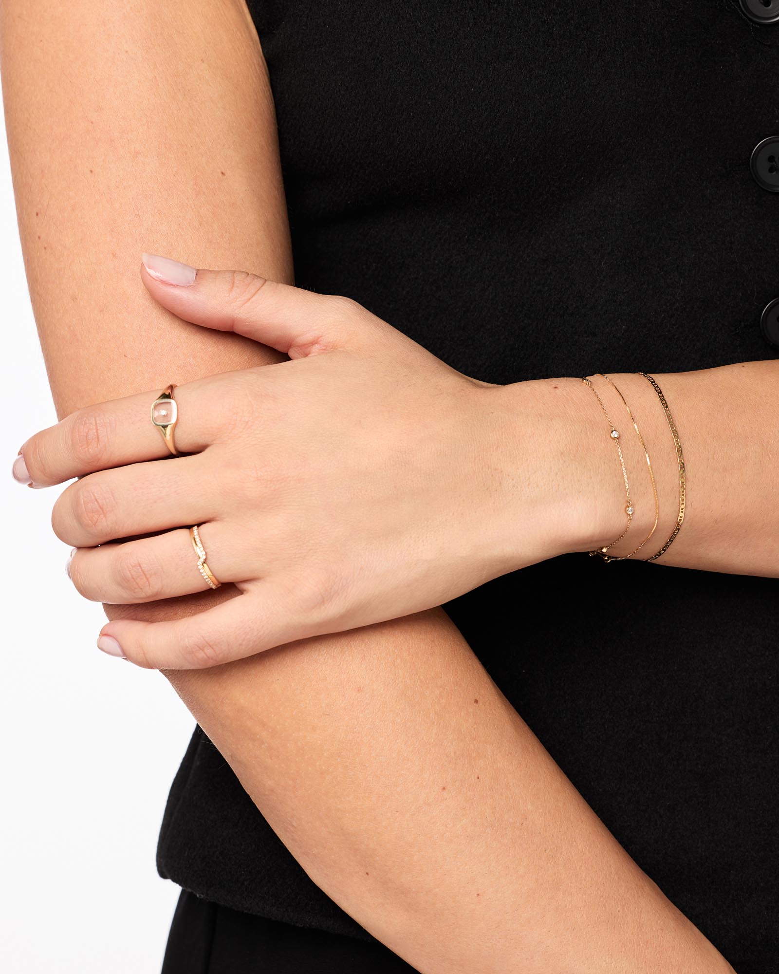 Gold Mini Box Chain Bracelet - Shop the look