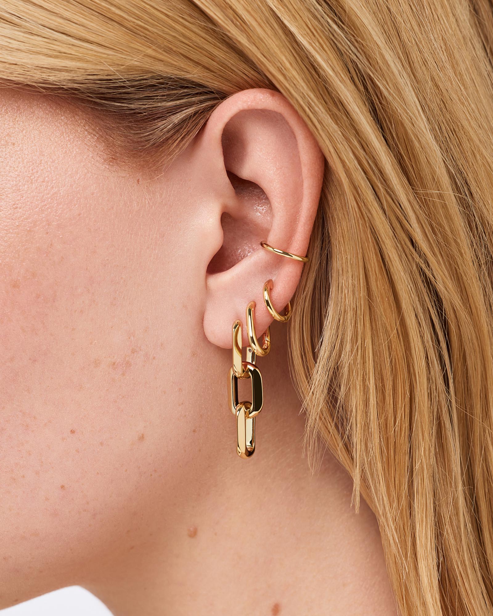 Eve Triple Link Hoops - Shop the look