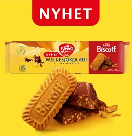 Teaser - Freia Melkesjokolade Biscoff 190g