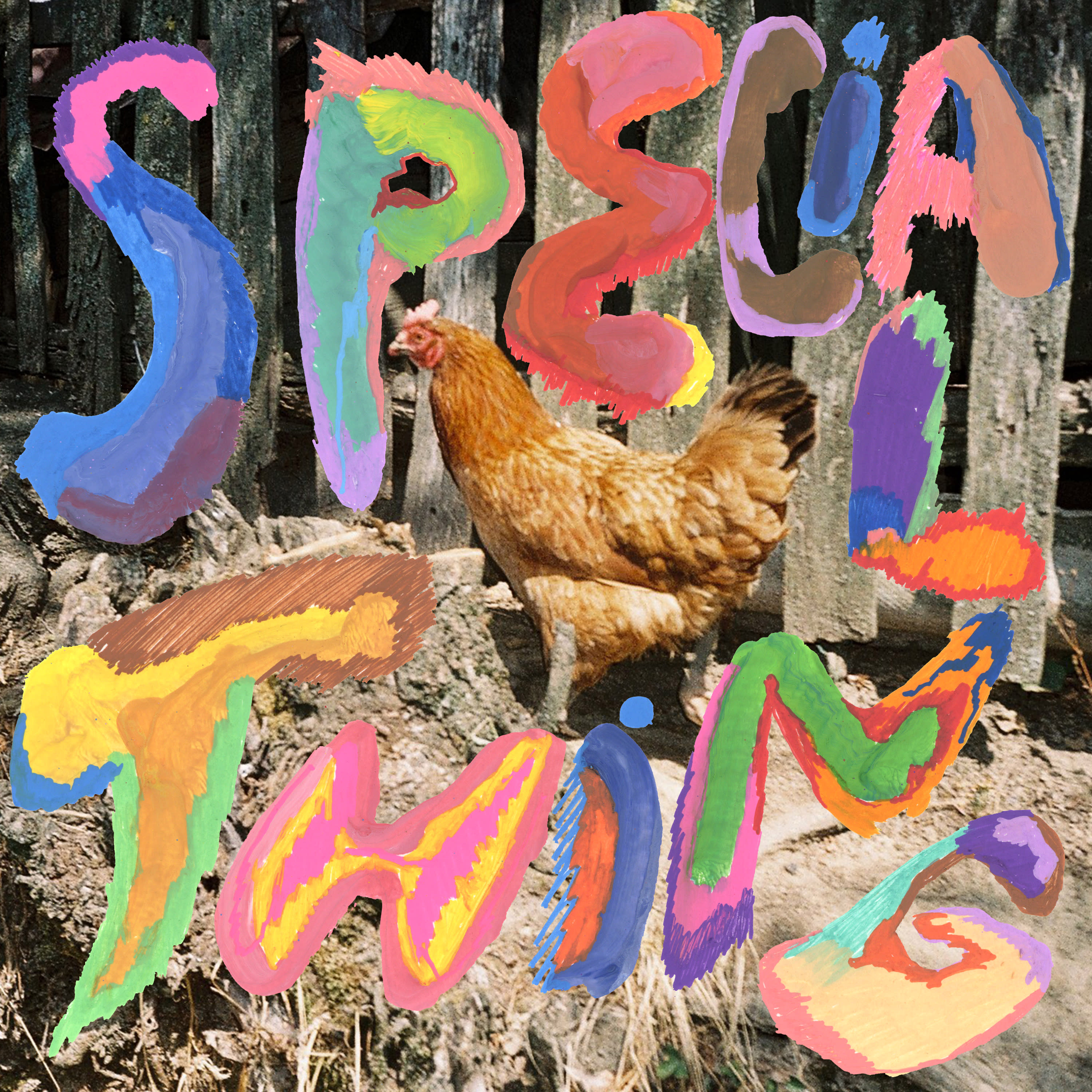 We used an old photograph of a chicken for the last single