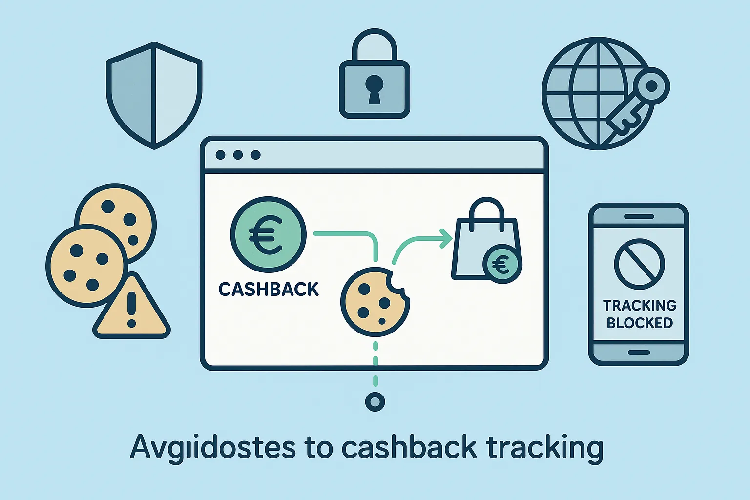 Écran de navigateur montrant les paramètres de cookies et une extension adblock activée, avec une main désactivant le bloqueur pour préserver le suivi d’affiliation et sécuriser le cashback.