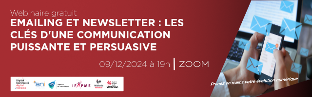 Webinaire Digital Commerce. Emailing et newsletter's banner