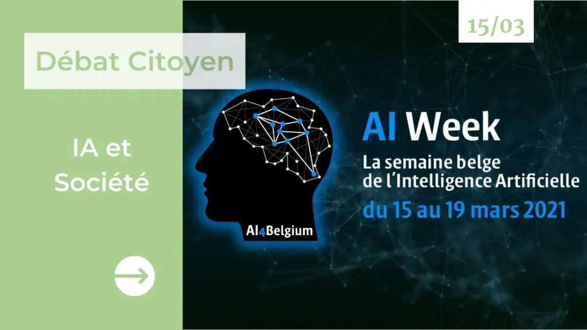 #BelgianAIWeek Débat citoyen sur une IA plus efficace plus durable et plus juste's banner