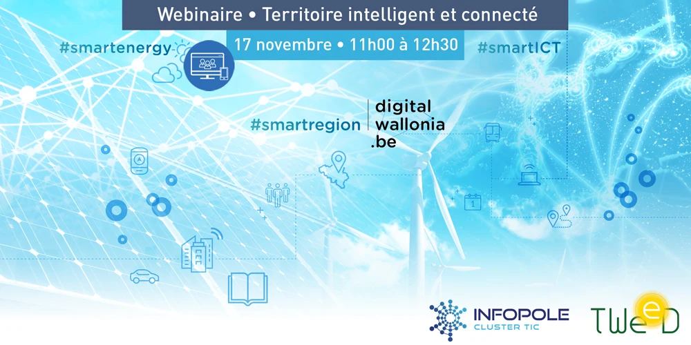 Smart Région Digital Wallonia: "Vers un territoire connecté et intelligent"'s banner