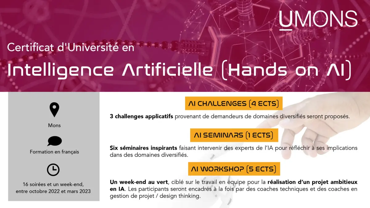 Certificat d'université en intelligence artificielle : Hands on AI 's banner