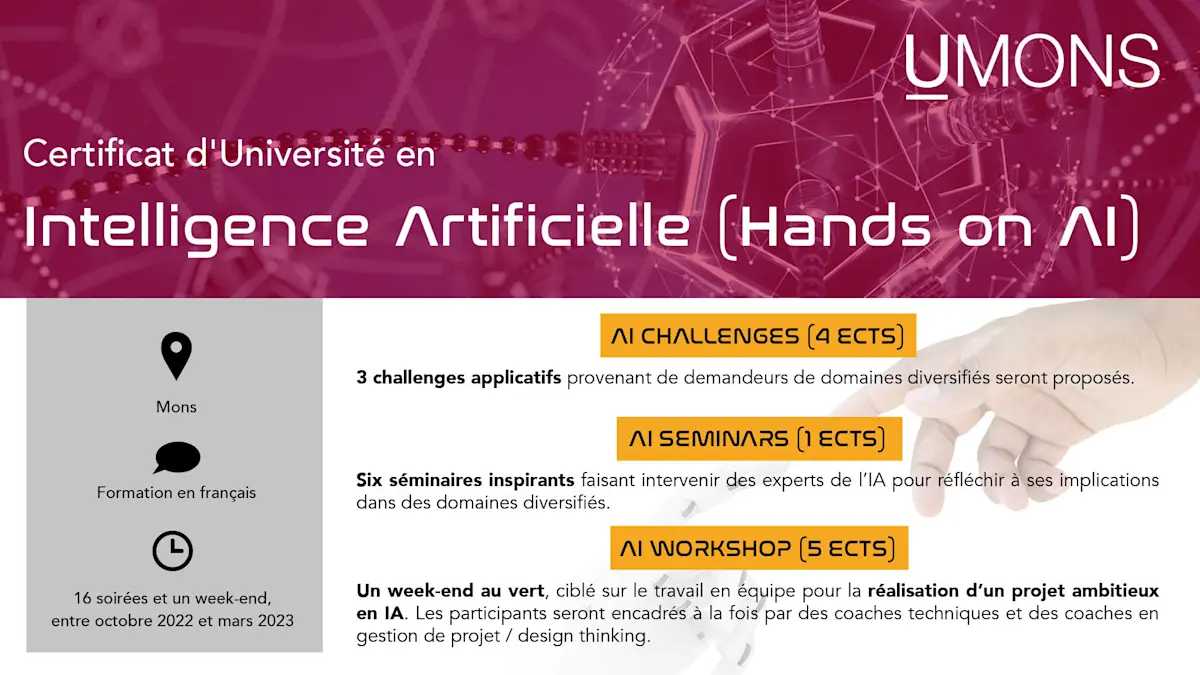 Certificat d'université en intelligence artificielle : Hands on AI 's banner