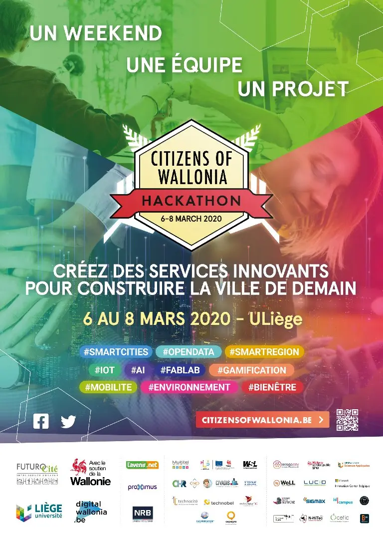 Hackathon Citizens of Wallonia 2020's banner
