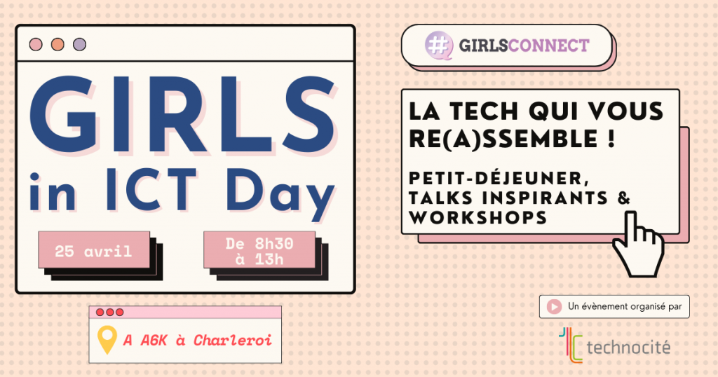 Girls in ICT Day 2024 : une matinée d'inspiration à Charleroi's banner