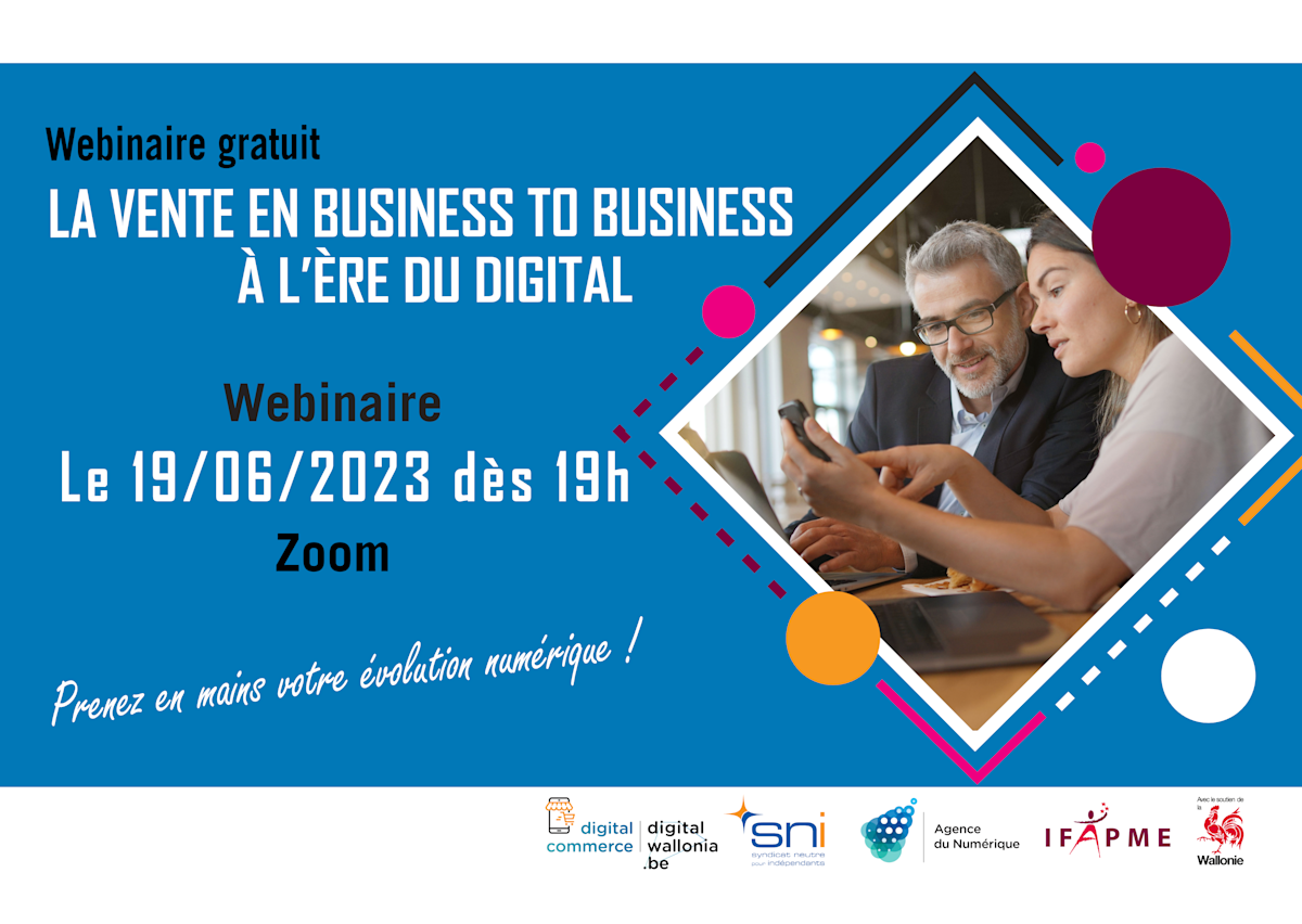 Webinaire. La vente en business to business à l'ère du digital 's banner