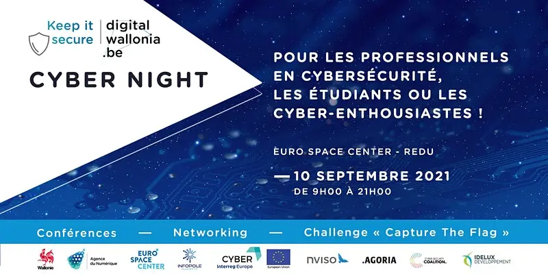 Banner - Cyber Night Digital Wallonia's banner