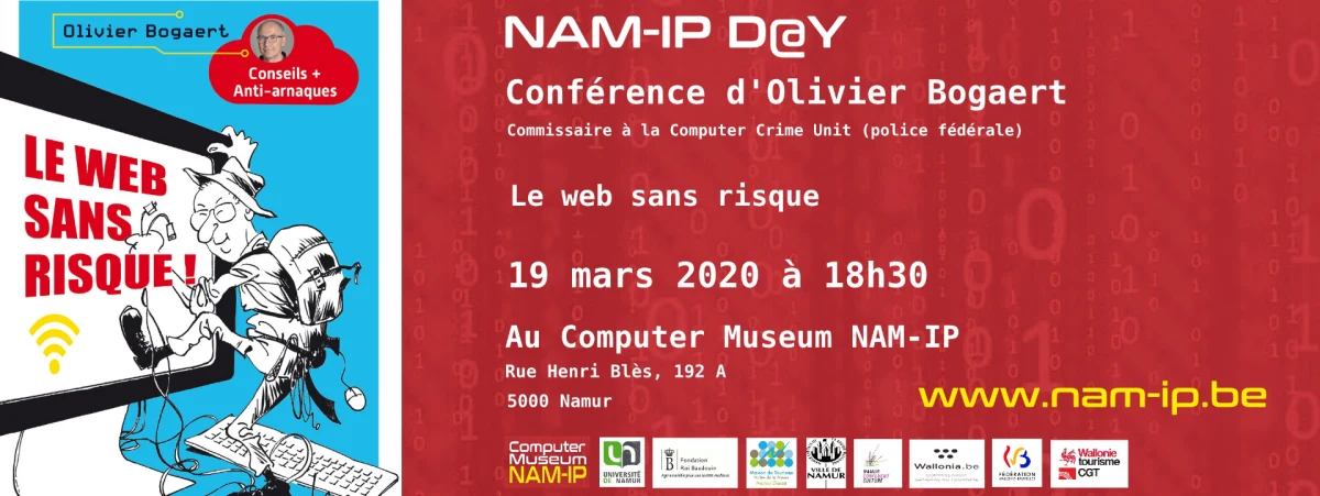 NAM-IP DAY : conférence d'O. Bogaert "Le web sans risque"'s banner