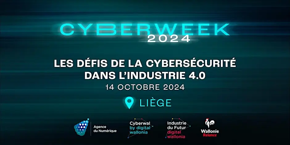 Cyberweek 2024: Les défis de la cybersécurité dans l'Industrie 4.0 Wallonne's banner