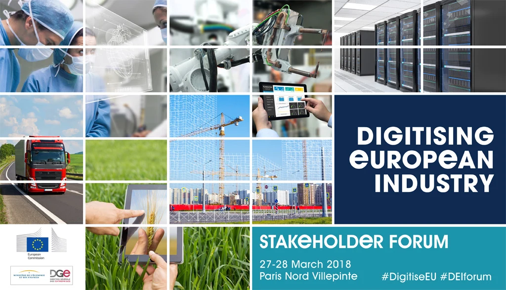 Digitising European Industry Stakeholder Forum 2018's banner