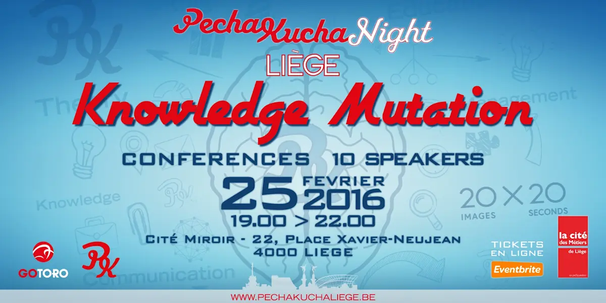 Pecha Kucha Liège's banner