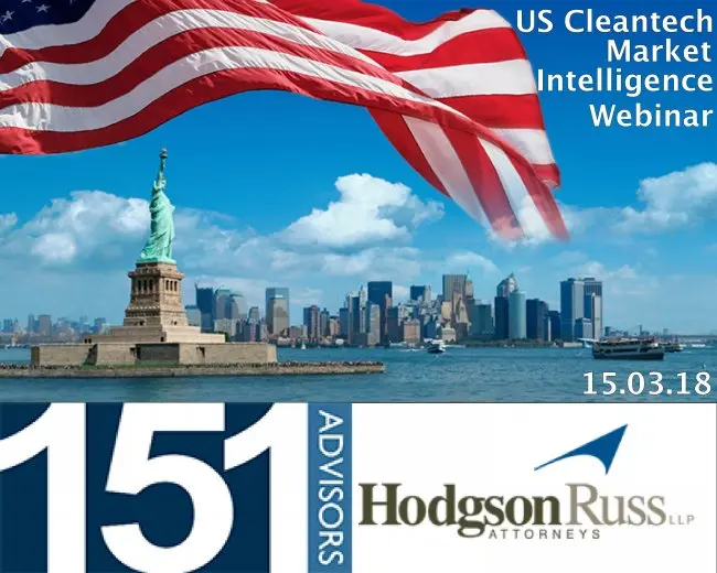 US Cleantech Market Intelligence Webinar - 15 mars 2018's banner