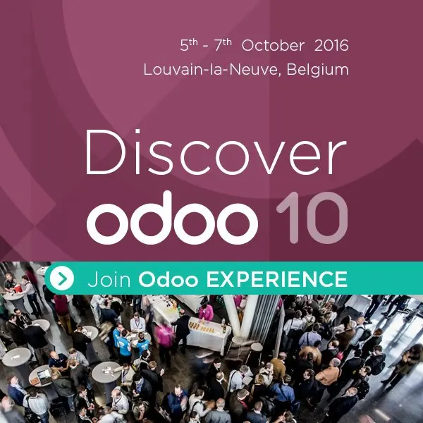 Odoo Experience 2016's banner