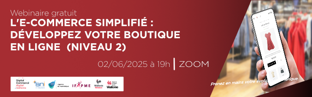 Webinaire Digital Commerce. L'e-commerce simplifié : développez votre boutique en ligne (niveau 2)'s banner