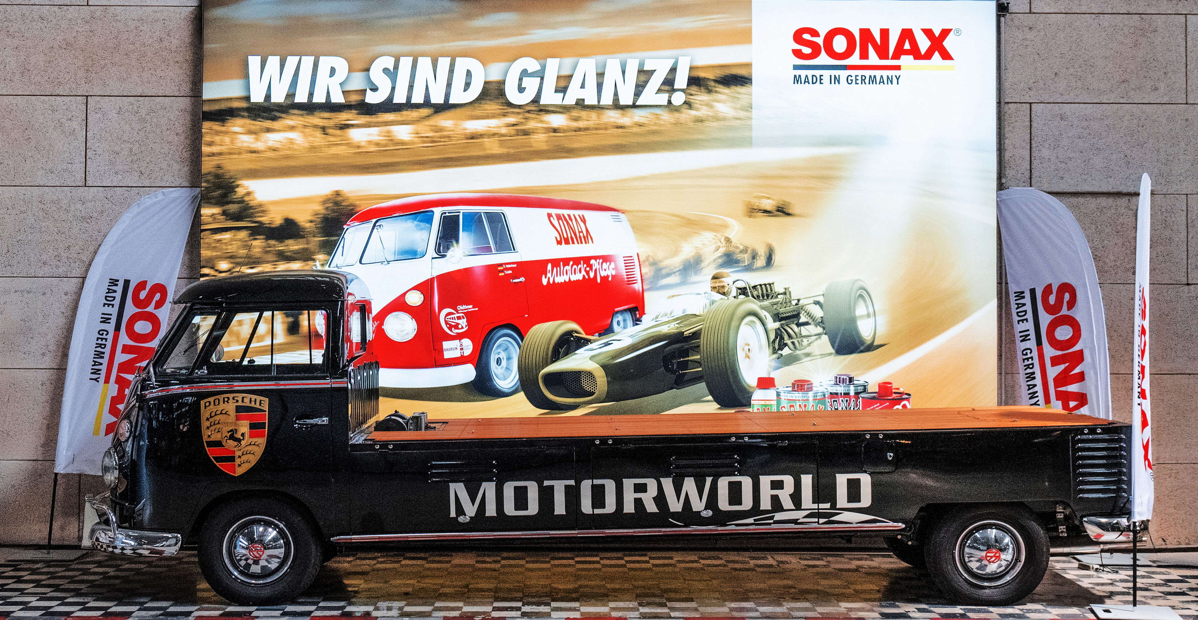 Sonax Ausstellungsfläche in der Motorworld