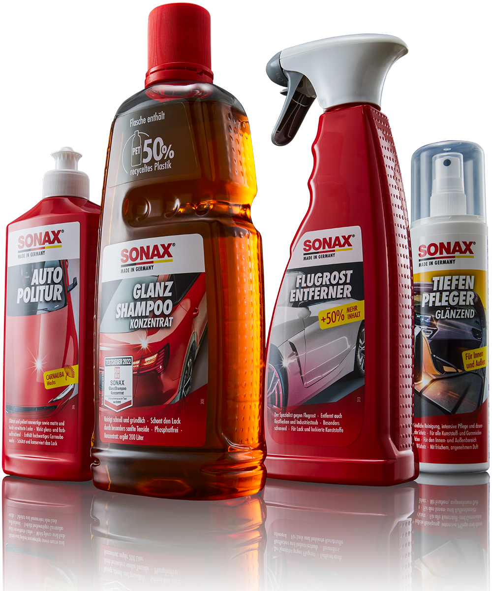 Reinigungs- und Pflegeprodukte für Fahrzeuge