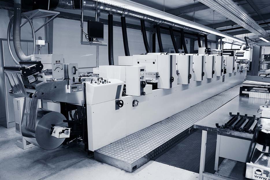 Druckmaschine in einer Druckerrei