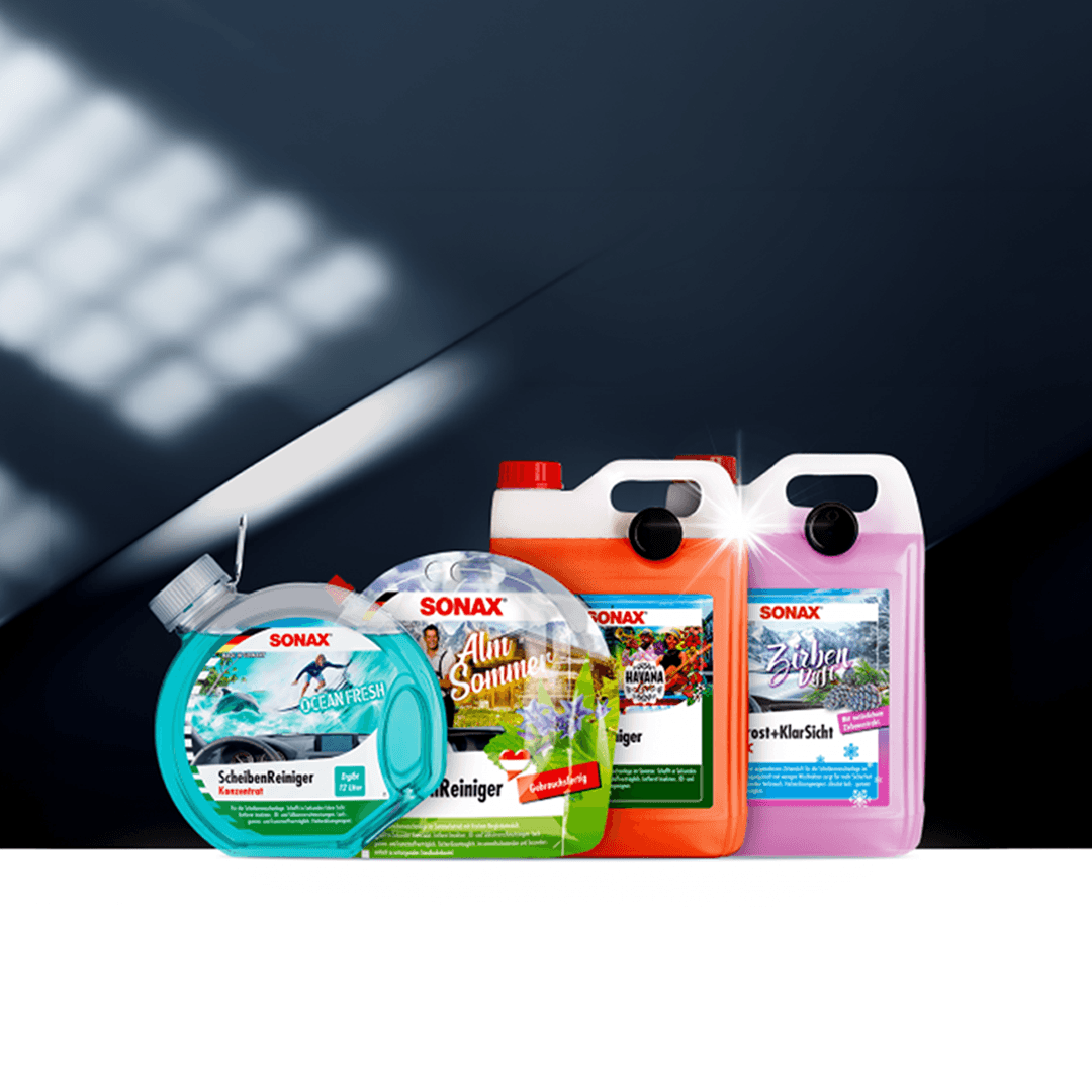 Scheibenreiniger Ocean-fresh, Almsommer, Havana Love und Zirbe