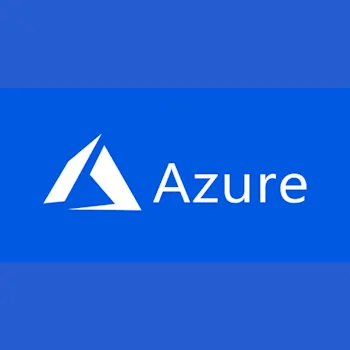 Microsoft-azure-logo Microsoft Azure logo op blauwe achtergrond